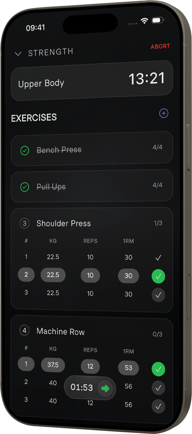 Starpolar workout planner with training plan editor, live session runner, and progress tracking